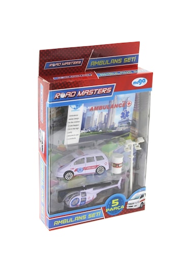Mega Metal Ambulans Seti 5 Parça