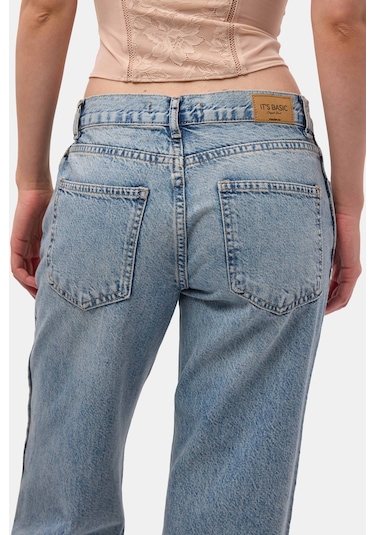 Itsbasic Kadın Kot Renk 4s6-32 Bootcut Fit Orta Bel Denim Jean