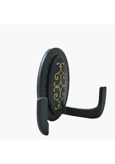 5 Adet Metal Vestiyer Askılığı - Mat Siyah, Desenli, Dayanıklı, Elbise Ve Mobilya Askılığı Siyah - Siyah