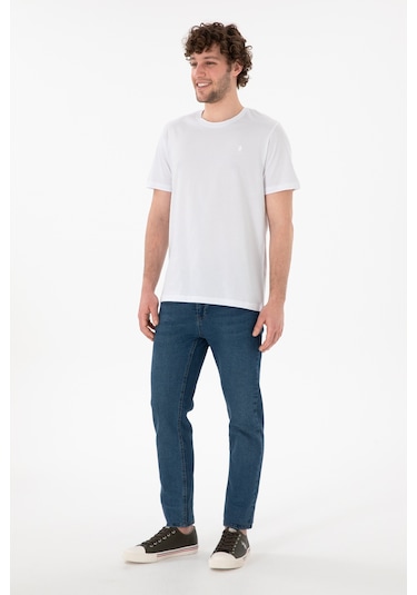 U.S. Polo Assn. Erkek Regular Fit Bisiklet Yaka Beyaz Basic Tişört 50305924-VR013 U.S. Polo Assn. Erkek Regular Fit Bisiklet Yaka Beyaz Basic Tişört 50305924-VR013
