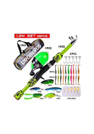 Neevoyu 1.2m Çocuk Olta Takımı - Hafif Kamış, Olta Makinesi Ve Yem Seti İle Pratik Av Malzemesi