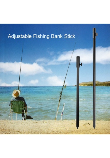 Xiyyadms Alüminyum Alyuminyum 34-56cm Uzatılabilir Balık Tutucu, Evrensel Işık Alarmı Uyumlu, Sabit Konumlandırma Için Konik Uçlu, Pratik Balıkçılık Aksesuarı