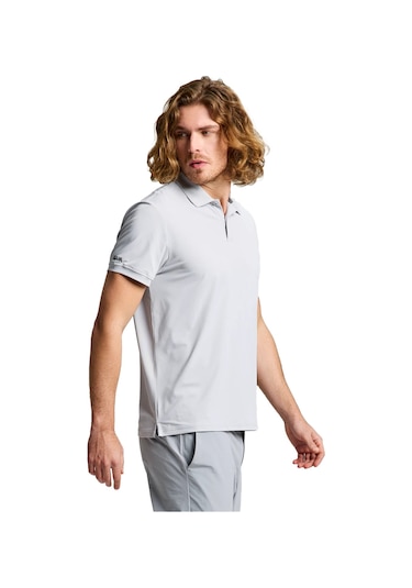 Slam Slam Tech Pique Polo Ss Erkek Gri Tişört W04 Gri