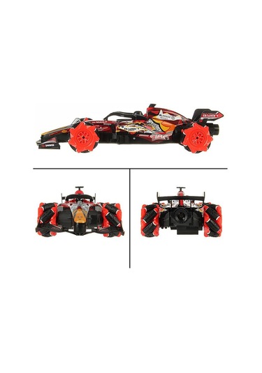 Sesli Işıklı Şarjlı 1:10 Büyük Ölçek Kumandalı Duman Atan Full Fonksiyon F1 Araç Rc Oyuncak Araba Kırmızı Kırmızı