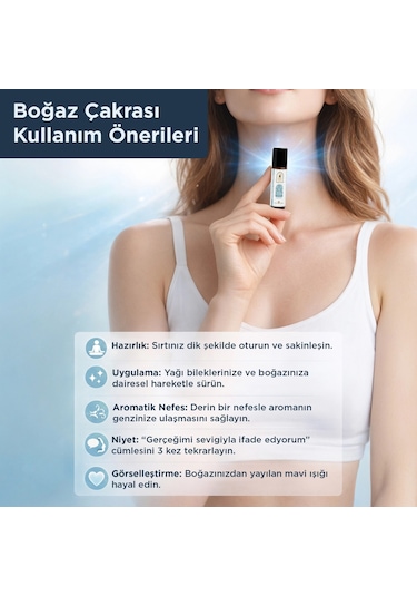 Boğaz Çakrası Vishuddha Aromaterapi Yağ Karışımı 10 Ml