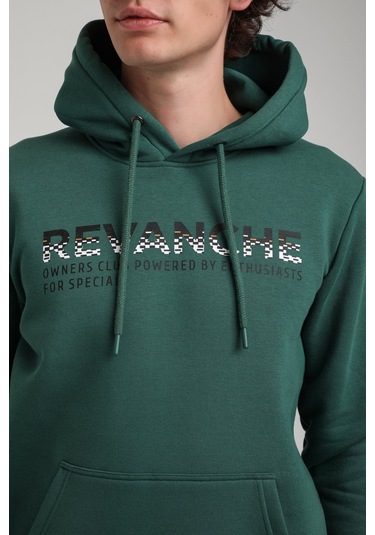 Kapüşonlu Yeşil Slim Fit Hoodie 23fwm64062 YESIL