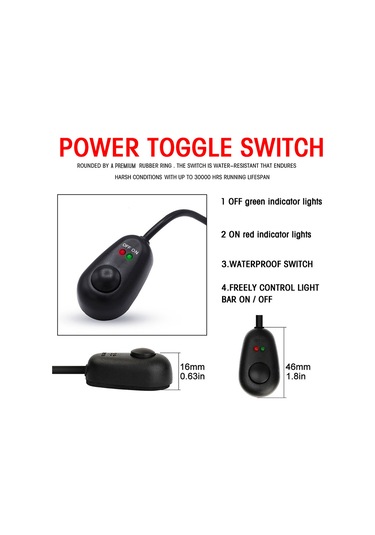 Led Işık Çubuğu Kablo Demeti Kiti, 300w 2 Uçlu 16 Awg K21807b-1