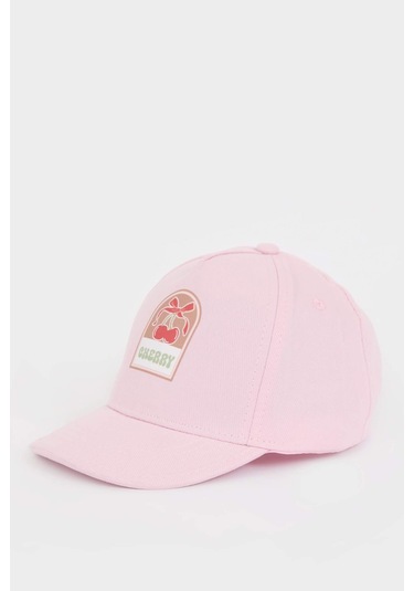 DeFacto Kız Bebek Baskılı Pamuklu Cap Şapka D8388A525SMPR254 Mor