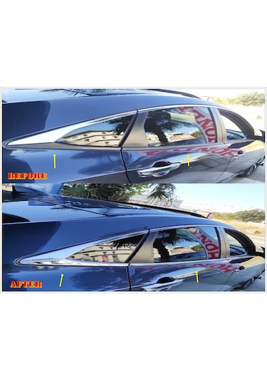 Honda Cıvıc Fc5 Krom Cam Çıtası 8 Prç 2016 Üzeri Paslanmaz Çelik