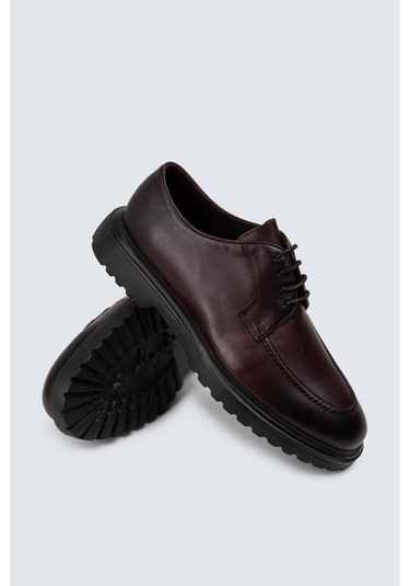 Deery Hakiki Deri Bordo Günlük Erkek Ayakkabı - 01931mbrde02 Bordo