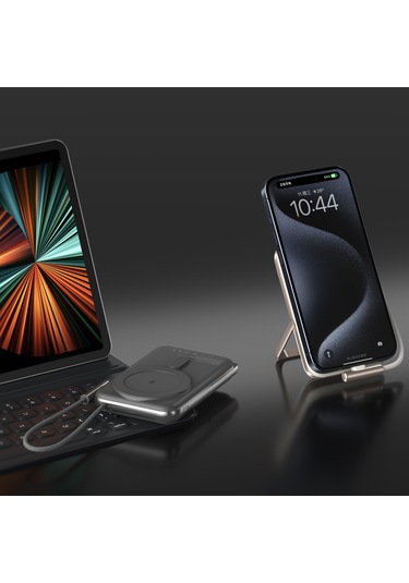 Juo MT03280 10000 mAh Standlı 20 W Type-C Magsafe Powerbank Siyah