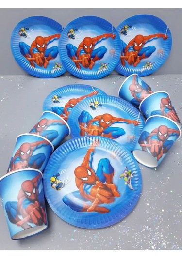 Love Land Örümcek Adam Temalı 20 Kişilik Bir Parti İçin Tek Kullanımlık Yemek Takımı 168057139 Diğer