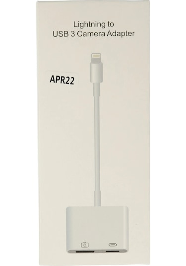 Ilkeshop Newface Apr22 Apple, Uyumlu iPhone Otg 2in1 - Beyaz