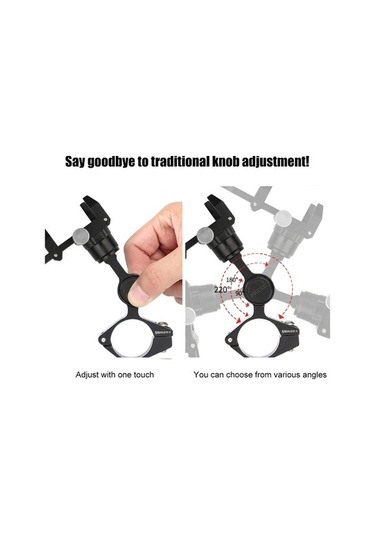 Ebitda Gub Plus21 Bisiklet Telefon Tutucu, 360 Dönme, 22.2-31.8mm Boru, Siyah, Motosiklet Montaj Siyah