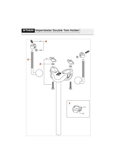 Tama Mth600 Doble Tom Holder Tom Tutucu