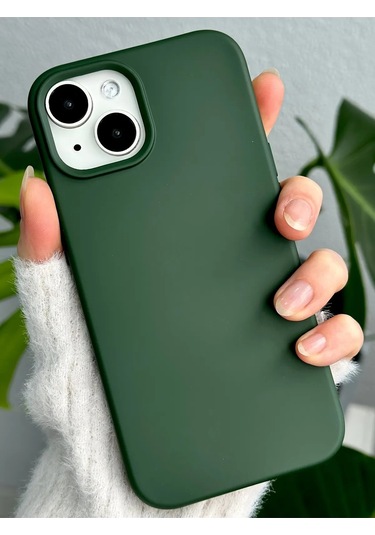 İphone 13/14 Uyumlu Lansman Kılıf Leke Kir Su Tutmayan Yüzey İçi Kadife Mükemmel Hissiyat Haki