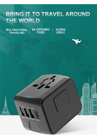 Leezsing "4 Portlu Hızlı Şarj Cihazı: Usb-c Dahil, 5 Cihaz Aynı Anda Şarj"