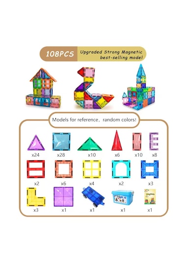 Magblock Tamamı Mıknatıslı 86 Parça Yapı Blokları