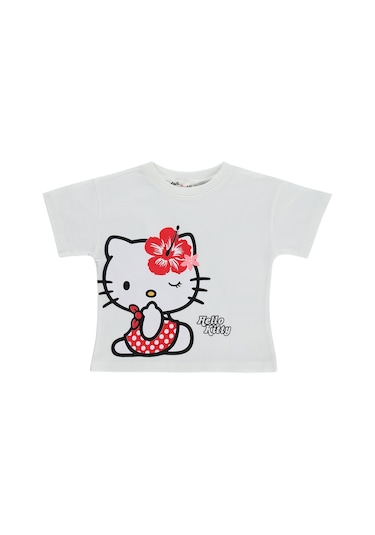 Hello Kitty 2-5 Yaş Tişört - Kırık Beyaz