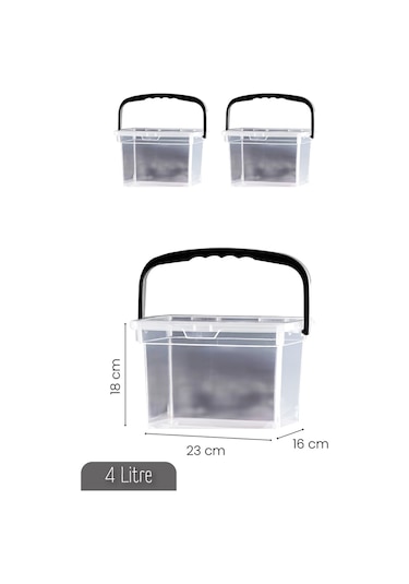 Vienev 2li 4 Litre Toz Tablet Deterjan Saklama Kabı - Deterjan Kutusu, Toz Tablet Deterjan Kabı Beyaz