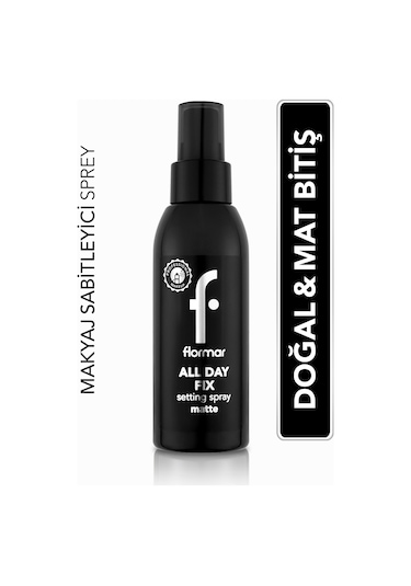 Flormar Mat Bitişli Makyaj Sabitleyici Sprey - All Day Fix Setting Spray 125 ML- 000 - 8682536023092
