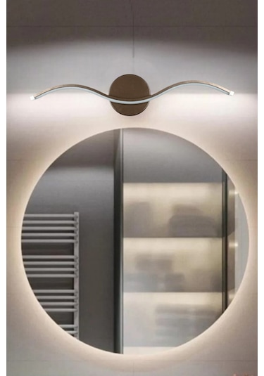 Wave Aplik Kahverengi Modern Tasarım - Hol - Banyo - Mutfak - Salon -yatak Odası Gün Işığı Led Aplik Kahverengi