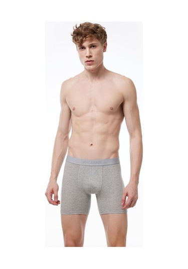Malabadi Erkek Gri 3 Lü Paket Modal Uzun Boxer 010