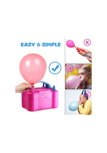 Wezone Taşınabilir Balon Şişirme Makinesi - 600w Çift Delikli Hızlı Şişirme