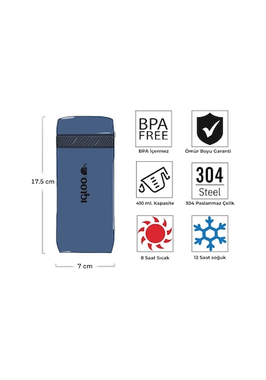 Igloo Squid Termos 410 ML - Lacivert