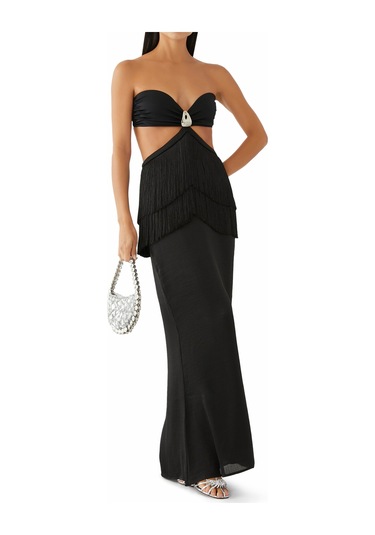Baobab Swimwear Dua Straplez Maxi Elbise Siyah
