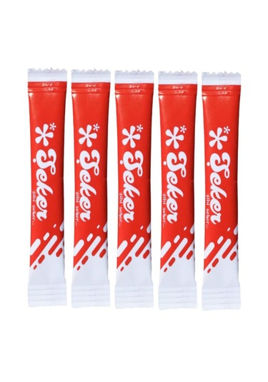 Stick Şeker 4000 Adet 3 Gr Kırmızı Desenli 2'li Set