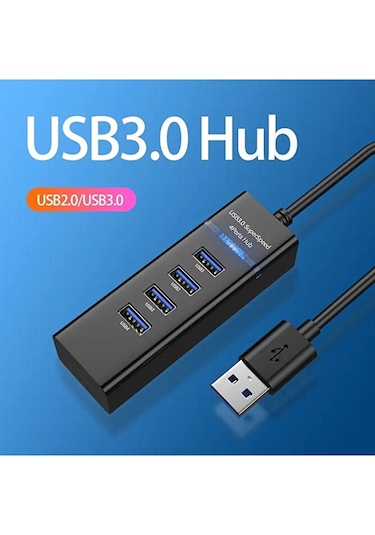 Usb 3.0 To 4 Port Usb Çoklayıcı High Speed Hub 30cm Kablo