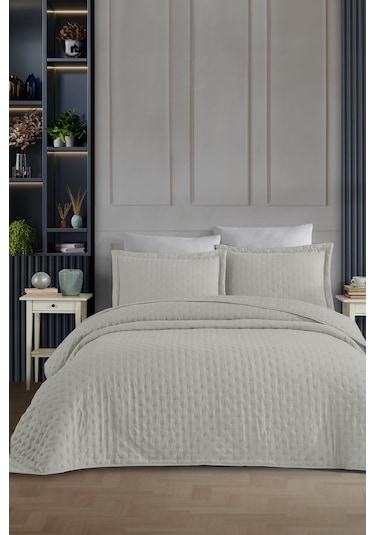 Elart Yatak Örtüsü 3 Parça Çift Kişilik Helena Taş