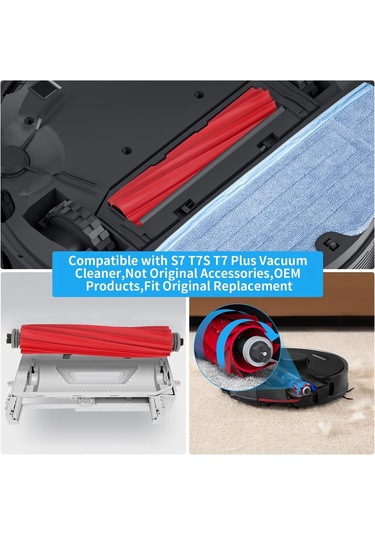 Leasetake Roborock S7 S70 S7max T7s T7s Plus Robot Süpürge Aksesuarları Ana Yan Fırça Hepa Filtre Paspas Pedi Yedek Parçaları