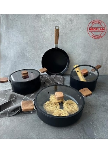 Neoflam 0128 D-neobn7s Bıen Alumınyum Dokum Tencere Setı 7 Prc Sıyah