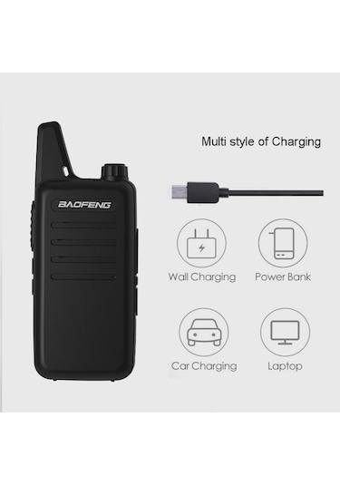 2 Adet Baofeng Vt-c2 Frs/pmr Yürüyüş Mini İki Yönlü Telsiz 2