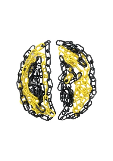 Mfk 8 Mm 5 Metre Sarı Siyah Plastik Tafik/Park Zincir