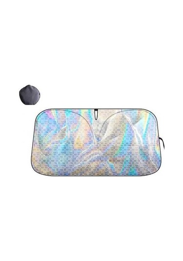 Dancemonkey 145x80cm Araba Ön Cam Güneş Koruma, Çift Daire Panjur, Lazer Güneşlik/