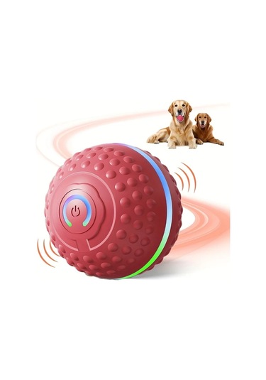 Turcoshop11 Gri 1 Otomatik Zıplayan Köpek Oyuncağı Usb Şarjlı Akıllı İnteraktif Top Küçük Orta Büyük Köpekler İçin