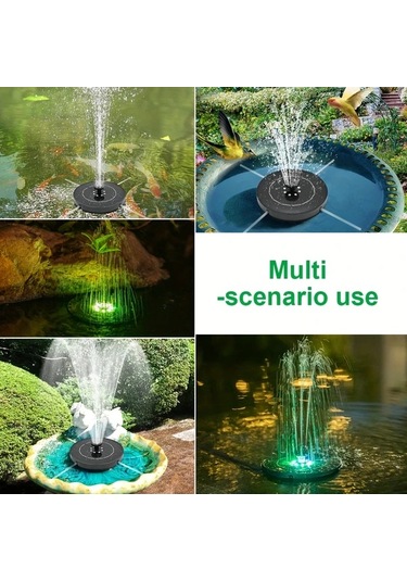 Honeybeeshop 1 Adet Yuvarlak Renkli Isik 35w Yuzen Fiskiye 1200mah Li Pil Ipx8 Solar 6 Nozul Renkli Isiklar 35w Fiskiye 1 Adet 6 Meme