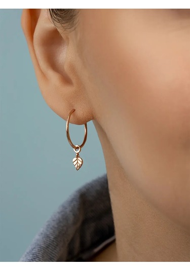 Veronika Küpe Takı 925 Ayar Gümüş Kongo Tarzı 14975052 Altın