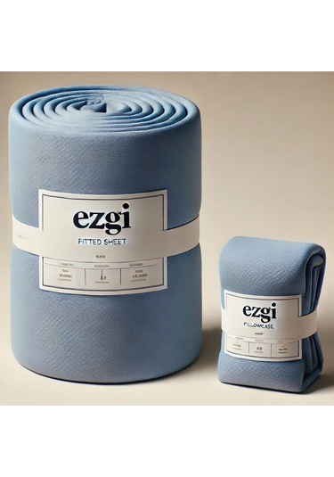 Tek Kişilik 120 X200 Mavi Ranforce Lastikli Çarşaf Ve Yastık Kılıfı Mavi