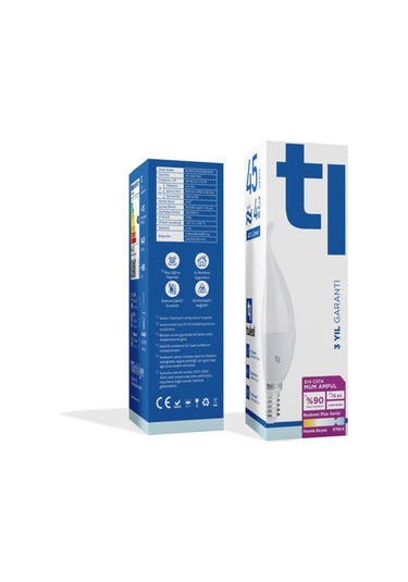 Redeem Plus C37a E14 Mum Ampul, Titreşimsiz, Göz Konforu, 603 Lümen, Parlak Beyaz, 5700 Kelvin