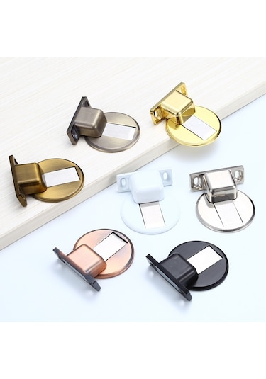 Çinko Alaşımlı Deliksiz Emiş Sessiz Güçlü Manyetik Kapı Stoper Fırçalanmış Çelik