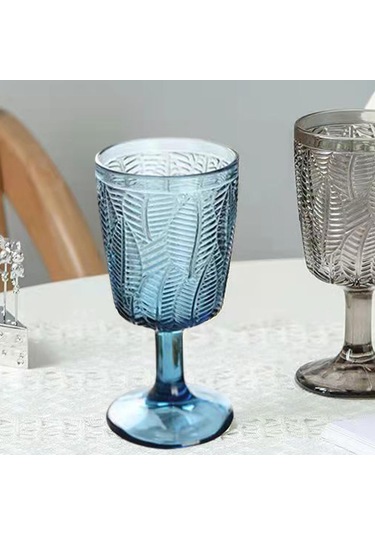 Suntek Şarap Kadehi Cam Şampanya Bardağı Yeni Eve Mavi Mavi