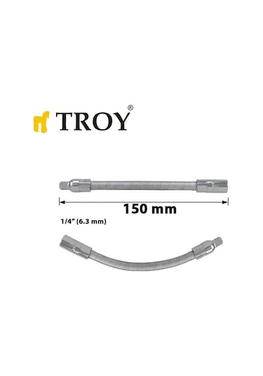 Troy 26178 Esnek Lokma Uzatma Kolu, 1/4"