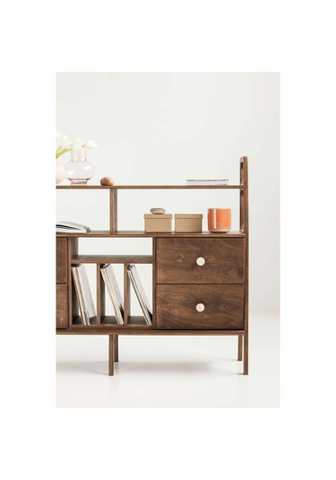 Woodesk Fuerte, Ahşap, Dolap Ve Konsol, 140x115, Ceviz Renk