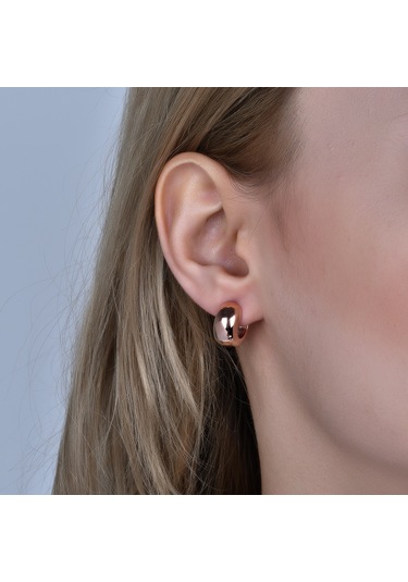 Rose Kaplama 6mm Halka Küpe