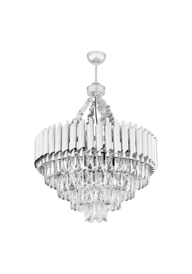 Palmira 55'lik Prizma Kesim Kristal Taşlı Lüks Avize - Gümüş-yaldız Gümüş-Yaldız