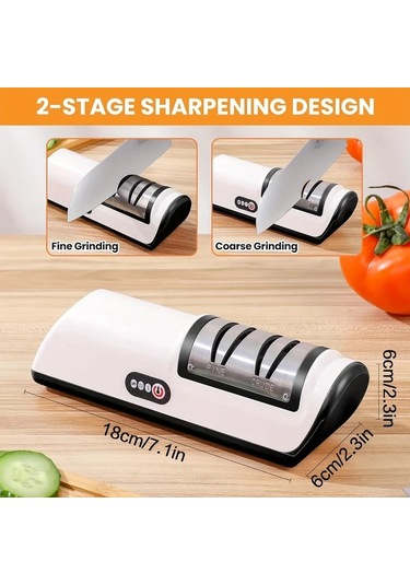 Xuweiwei Profesyonel Usb Siyah Elektrikli Bıçak Bileyici 20 Derece Düz Kenar 3 Aşamalı Bileme Şefler Ve Ev Kullanımı İçin Kompakt Mutfak Aracı